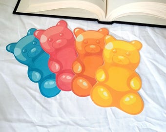 Gummy Bear Bookmarks | Bookmark | Bookmarks | Book Candy Bookmark | Bookmarks for Gifts
