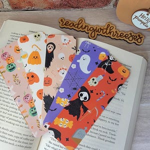 Halloween Bookmarks | Bookmarks for Gifts | Cardstock Bookmarks | Ghost Bookmarks | Halloween Bookmarks | Pumpkin Bookmarks |