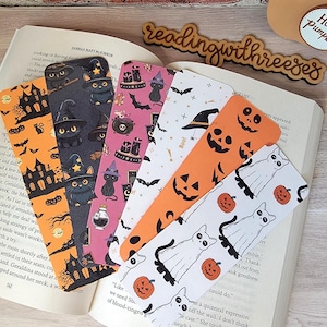 Halloween Bookmarks | Bookmarks for Gifts | Cardstock Bookmarks | Ghost Bookmarks | Halloween Bookmarks | Witch Bookmarks | Pumpkin Bookmark