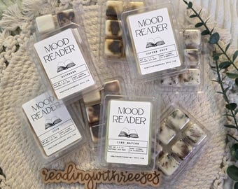 Mood Reader | Wax Melts | Bookish Wax Melts | Wax Melts | Flameless Candles | Rootbeer | Cola | Iced Matcha | Coffee Shop
