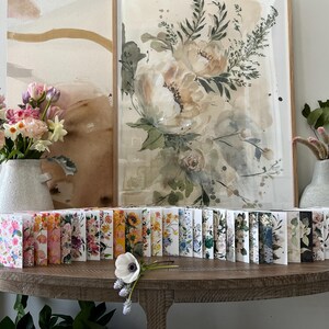 Assortiment de cartes de voeux florales - avec motif à l'intérieur. Idéal pour toutes les occasions. (Carte vierge)
