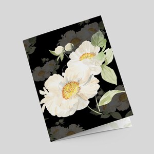Carte de voeux florale aquarelle avec DESIGN À L'INTÉRIEUR !