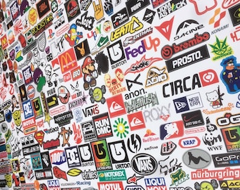 300 Aufkleber! 100x50cm Aufkleberset für Fahrräder, Motorräder, ATVs, Helme, Skateboards, Snowboards, Roller und Helmfolien.