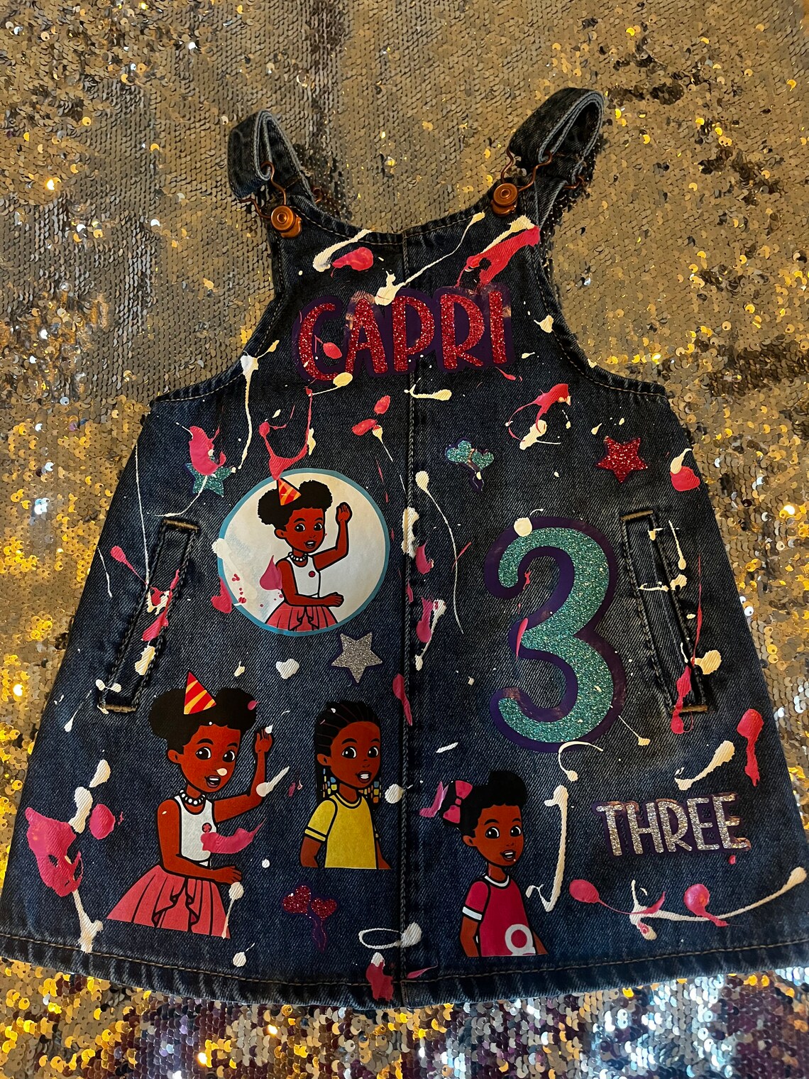 Gracie's Corner Overalls , Gracie's Corner Birthday Outfit, Gracie's