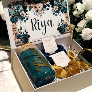 Personalized Bridesmaid Proposal Box: Tumbler, Scrunchies & Mirror