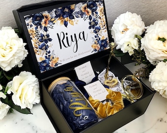 Personalized Bridesmaid Proposal Box: Tumbler, Scrunchies & Mirror