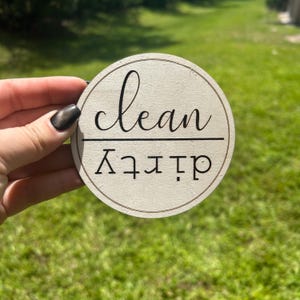 Dishwasher Magnet Clean Dirty Dish Sign Kitchen Dishwasher Magnet Clean Dirty Dishwasher Sign Farmhouse Kitchen Decor Wood Kitchen Sign