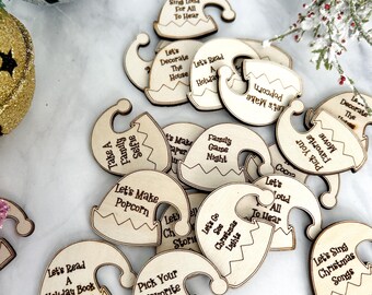 Adventskalender Aktivität Token Weihnachten Familie Geschenk Aktivitätsideen Adventskalender Urlaub Aktivitäten Weihnachten Holz Tokens Personalisiert