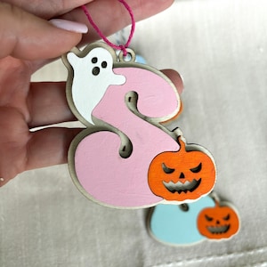 Halloween Basket Tag, Trick or Treat Bag Tag, Halloween Gift Basket Name, Pumpkin Halloween Tag, Personalized Halloween Toddler.