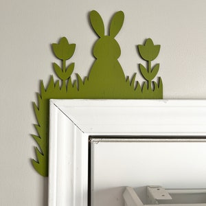 Easter Bunny Door Corner, Easter Door Frame Topper, Easter Home Decoration, Easter Bunny Door Decor, Bunny Easter Decoration.