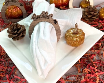 Rond De Serviette En Bois De Noël Personnalisable - Porte-nom De Place, Décoration De Table En Forme De Cerf, Gravé Au Laser