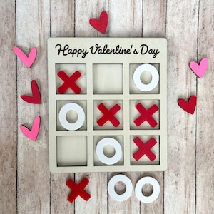 Valentines Tic Tac Toe Valentines Day Gift Idea Valentines Home Decor Personalized Valentines Gift Idea  Wooden Board Tic Tac Toe Game Gift