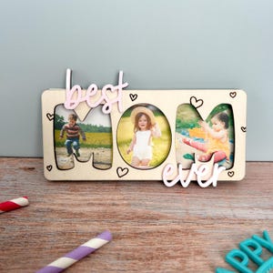 Mothers Day Fridge Magnets Wooden Gift Mothers Day Picture Frame Gift for Mom Fridge Magnet Picture Frame Personalized Gift Photo Magnets