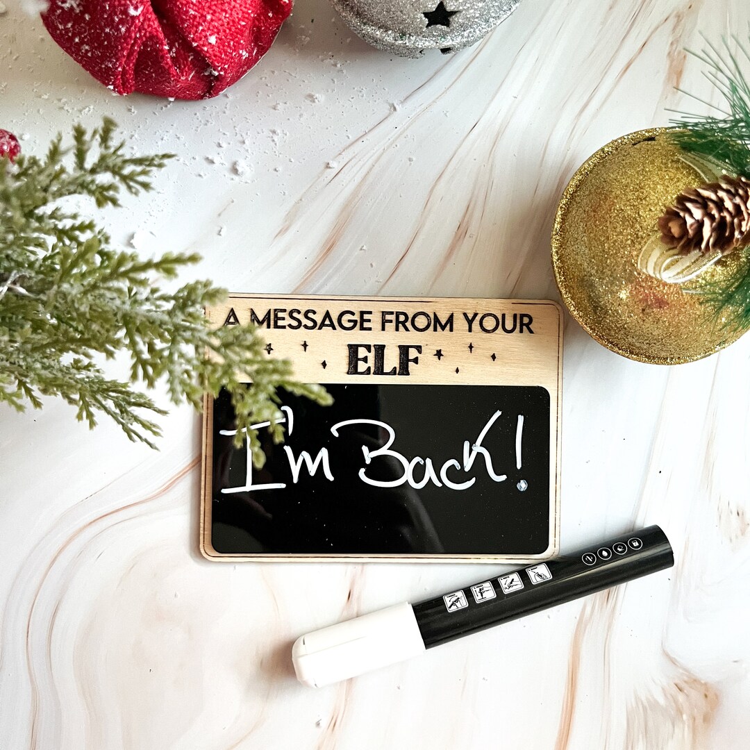 Elf Message Board Kit Message From Your Elf Elf Blackboard Etsy UK