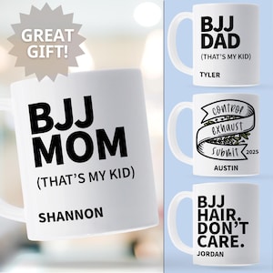 Jiu-Jitsu mug personalized gift,  Jiu-Jitsu mug, Custom Martial Arts Gifts, Brazilian Jiu-Jitsu Gift, Custom BJJ Gift, Mom, Dad