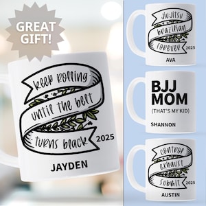Jiu-Jitsu mug personalized gift,  Jiu-Jitsu mug, Custom Martial Arts Gifts, Brazilian Jiu-Jitsu Gift, Custom BJJ Gift, Mom, Dad