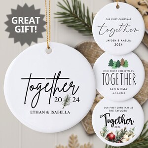 Personalized Couples Christmas Ornament, Custom Couple Names Christmas Ornament, Our First Christmas Together, New Couple Gift