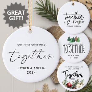 Personalized Couples Christmas Ornament, Custom Couple Names Christmas Ornament, Our First Christmas Together, New Couple Gift