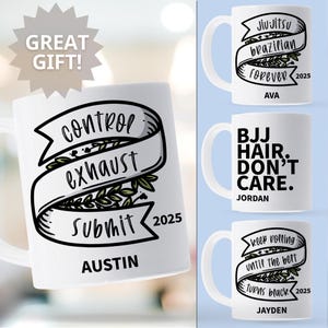 Jiu-Jitsu mug personalized gift,  Jiu-Jitsu mug, Custom Martial Arts Gifts, Brazilian Jiu-Jitsu Gift, Custom BJJ Gift, Mom, Dad