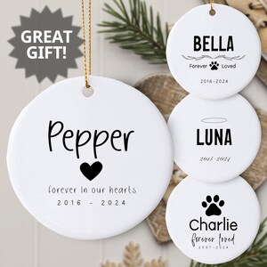 Personalized Pet Memorial Ornament: Forever Loved Ceramic Dog Ornament