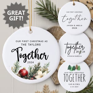 Personalized Couples Christmas Ornament, Custom Couple Names Christmas Ornament, Our First Christmas Together, New Couple Gift