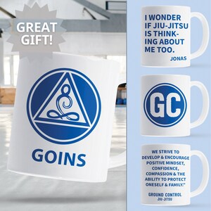 Jiu-Jitsu mug personalized gift, Ground Control Jiu-Jitsu mug, Custom Martial Arts Gifts, Brazilian Jiu-Jitsu Gift, Custom BJJ Gift