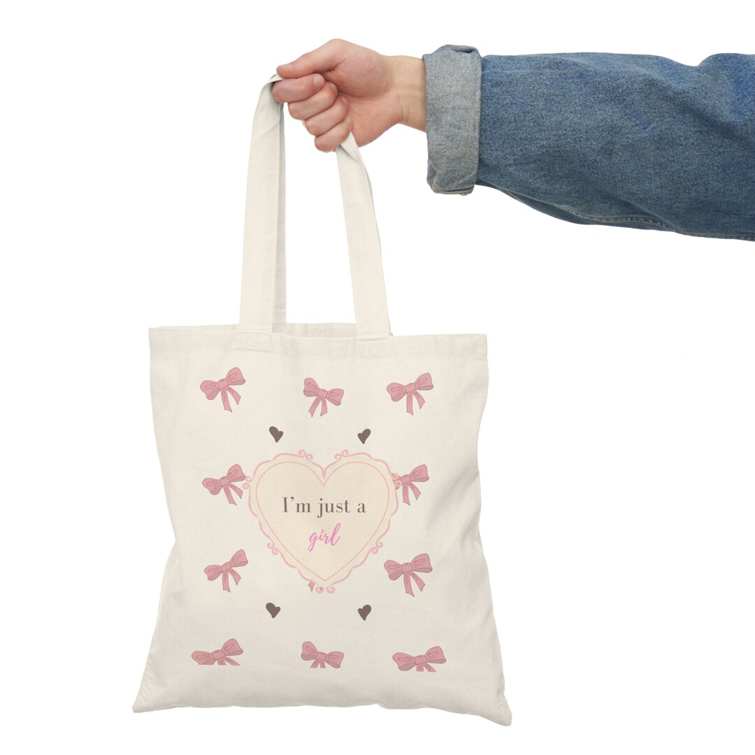 Tote Bag ,cute Tote Bag , Pink Tote Bag, Plant Tote, Aesthetic Bag ...