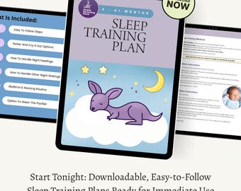Farb gedruckte Version des Schlaftrainingsplans für Eltern - 4 - 6+ Monate