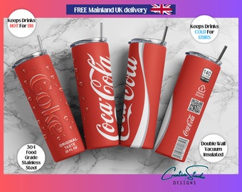Coca Cola 20oz Tumbler With Metal Straw And Lid, Coke Soft Drink , Gift For Him And Her , Soft Drink. Comes With A Free Gift Box