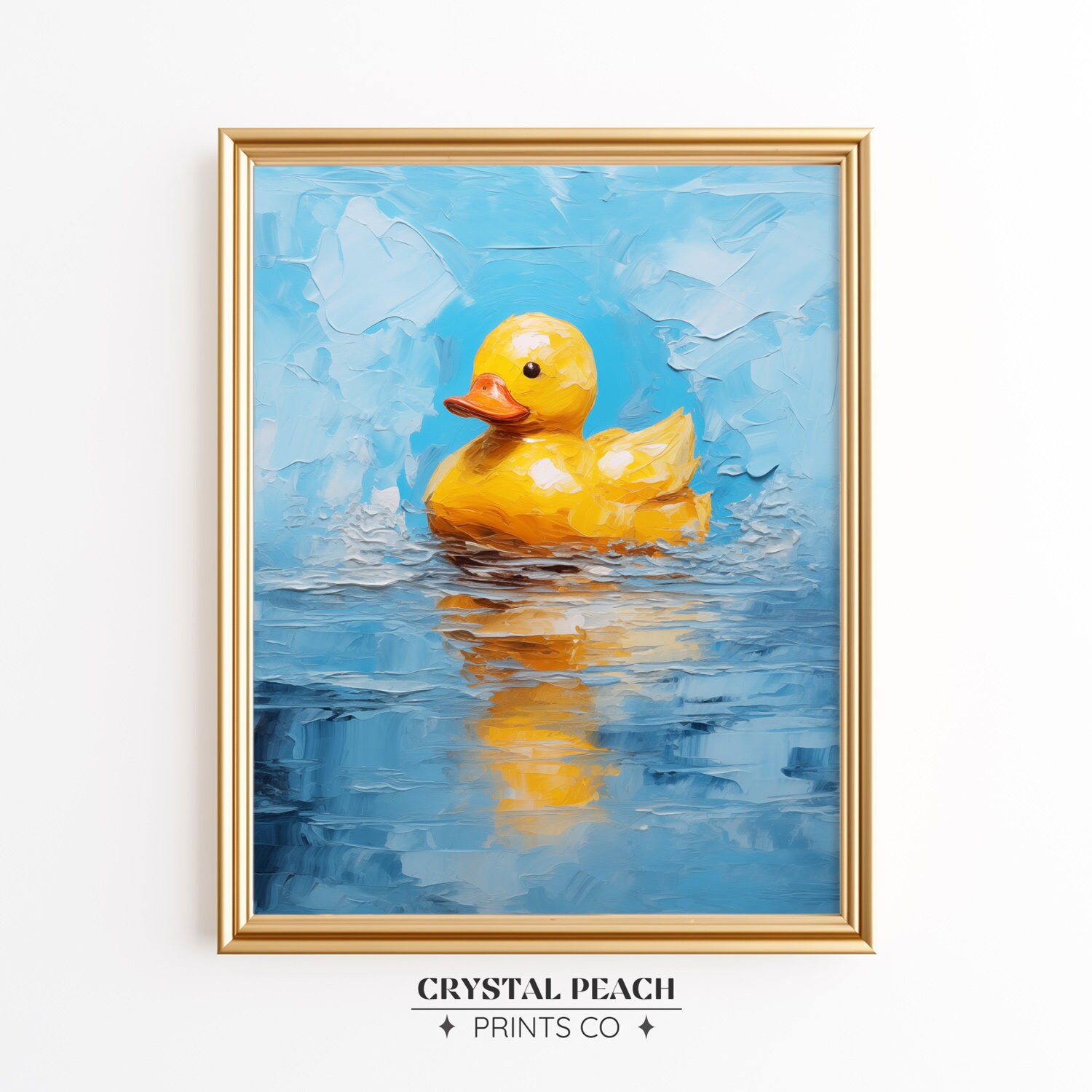 Cute Duck Digital Print - Kids Bathroom Wall Art - Modern Apartment ...