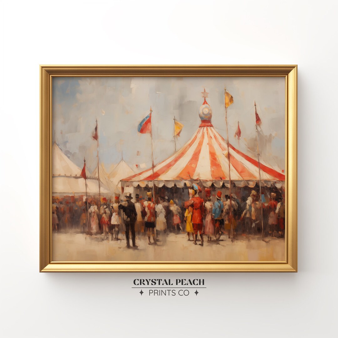 Retro Circus Digital Print - Antique Art Home Decoration - Boho Vintage ...