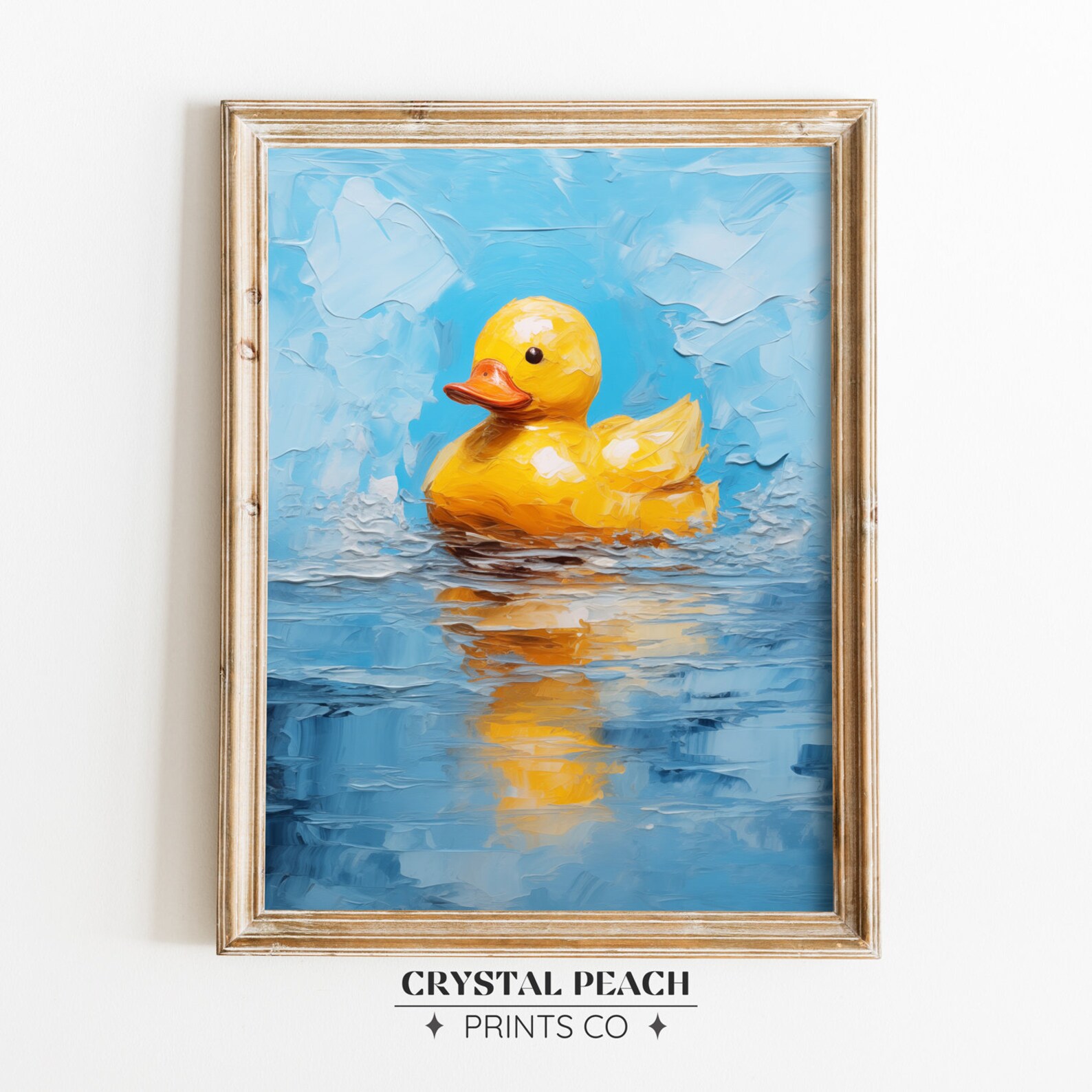 Cute Duck Digital Print - Kids Bathroom Wall Art - Modern Apartment ...