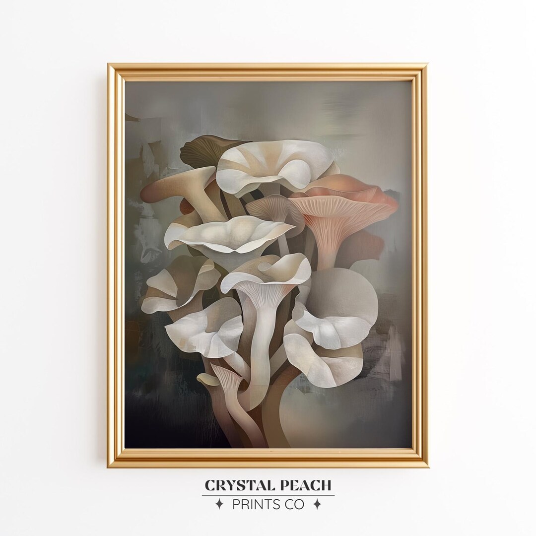 Modern Abstract Mushroom Digital Print - Living Room Wall Art - Modern ... - Digital Art For Modern Apartments