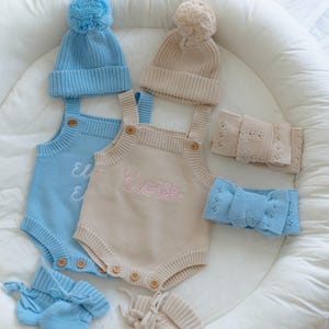 Bordado personalizado bebé manga corta punto mameluco unisex llegada a casa hito foto anuncio de nacimiento traje personalizado verano onesie® regalo