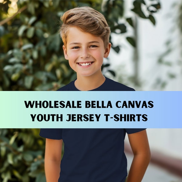 Blank Bella Canvas Youth Jersey Shirt Plain Bella Canvas Tees Wholesale blank unisex shirts for kids DIY design Unisex youth tee plain shirt