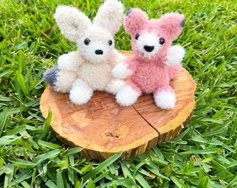 READY TO SHIP- Olive the fennec fox and forest fox stuffed animal plush