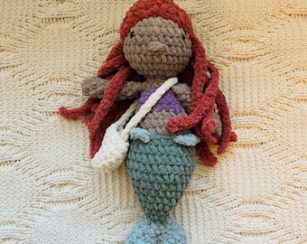 READY TO SHIP- Ariel Little Mermaid red hair plush princess stuffed animal baby