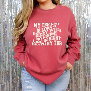 Death By TBR Booktok Merch Bookish Goodies Bookish Things Romance Reader Alt Clothes Bookish Shirt Literary TShirt Skeleton Reading Book