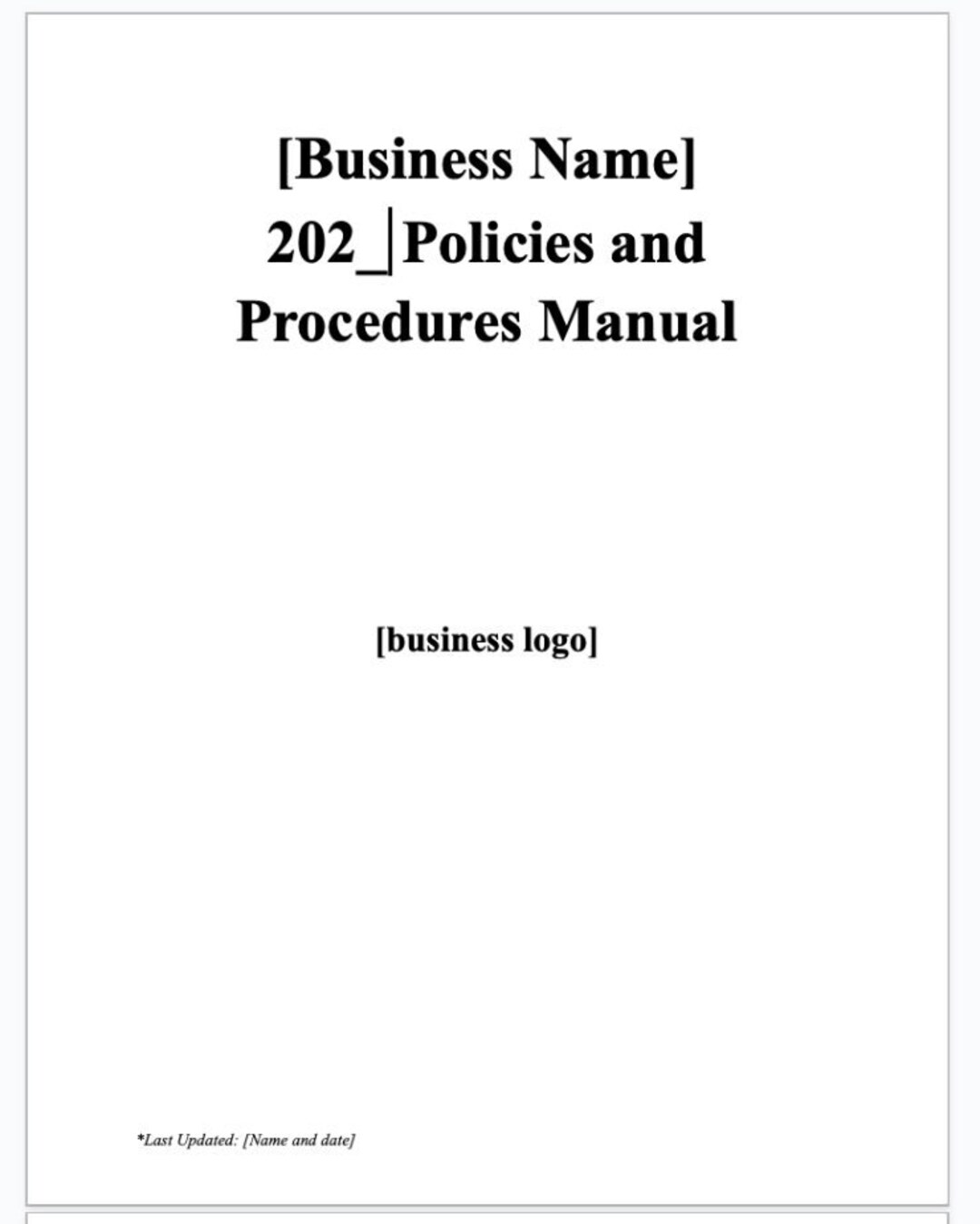 Us Policerence Sample Policies and Procedures Manual TEMPLATE for Group Therapy - Etsy