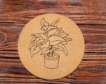 Plant Cork Pad Rest / Water Absorber