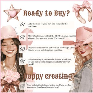Western Coquette Cowgirl Clipart, Galentines PNG, Pink Cowgirl PNG, Coquette Western PNG, Cowgirl Aesthetic, Cowboy Boots, Digital Download image 8