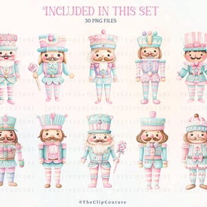 Nutcracker PNG Christmas Clipart, Candy Christmas Pastel Clipart, Nutcrackercore, Nutcracker Ballet PNG, Xmas Baby Shower Clipart image 4