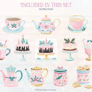 Pastel Christmas Clipart, Pink Christmas PNG, Sweets Clipart, Gingerbread Cookie, Christmas Cookie Clipart, Gingerbread Man,Preppy Christmas image 4