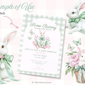 Green Easter Clipart, Spring Grandmillenial Easter PNG, Watercolor Spring Clipart, Toile Easter, Floral Easter PNG,Green Coquette Easter PNG image 6