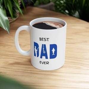 Best DAD Ever Ceramic Mug, Father&#39;s Day Gift, Dad Birthday Present, Funny Coffee Cup, Gift for Him