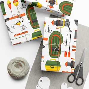 Wrapping Paper, Cool Fisherman Design, Gift Wrap for Any Occasion, Unique Saying, Fishing Lover Present, Party Supplies