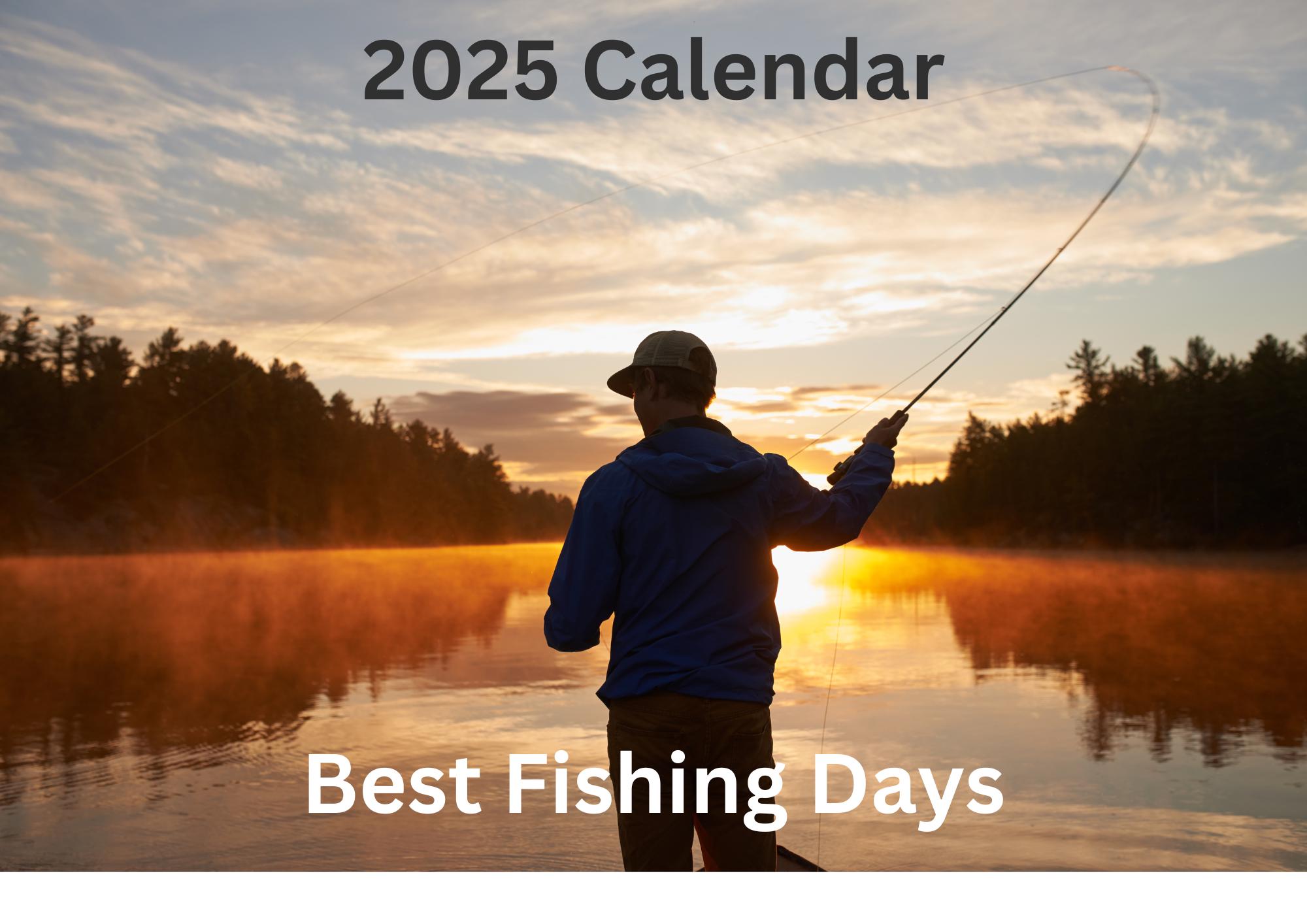 Best Fishing Days 2025 Calendar Digital Download Only! Etsy