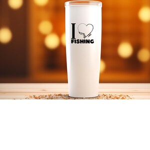 Fishing Tumbler: Stainless Steel Travel Mug, Fisherman Gift