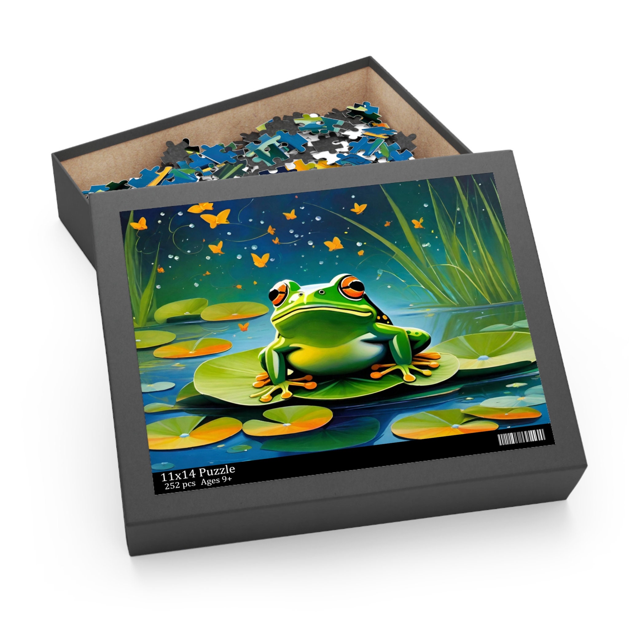 Zen Frog Wooden Jigsaw Puzzle - Mandala Meditation Art