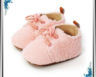 Warm plush baby shoes, Winter baby shoes, Newborn infant baby boy and girl shoes, Baby winter outdoor boots, Warm baby booties, Baby clothes